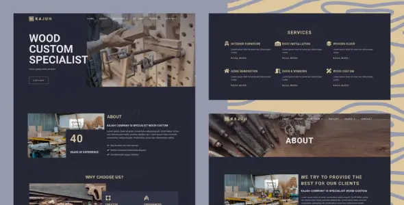 Kajuh – Carpenter Elementor Template kit